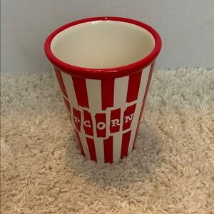 Red and White Popcorn Container 6 inches in height
